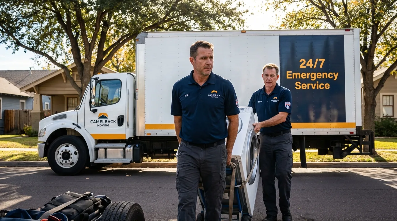 CamelBack Moving crew loading furniture in Westlake Village, CA